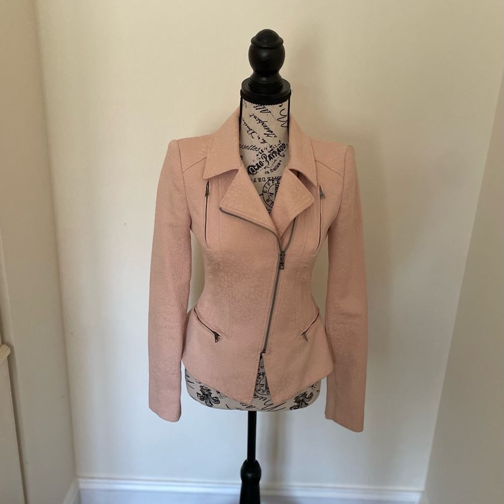 BCBG Max Azria Faux Leather Moto Jacket